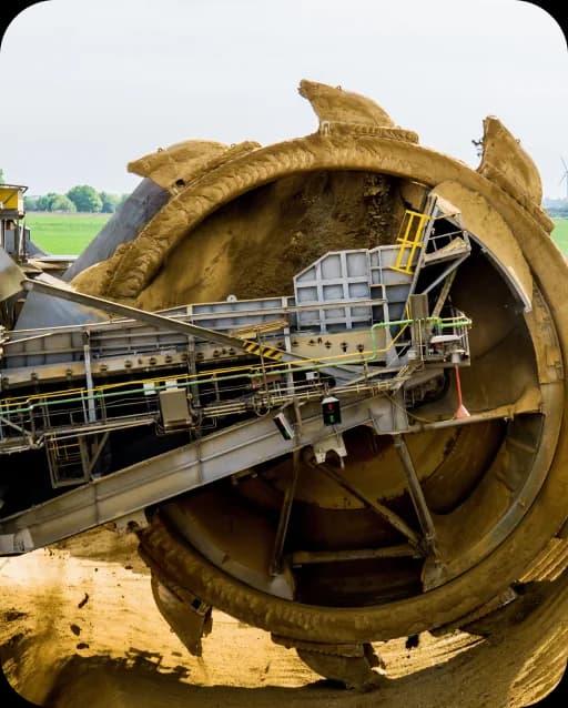 Bucket wheel of a mining excavator