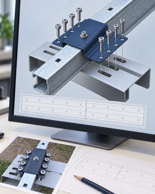 Sheet-metal bracket model with a manufacturing analysis on a monitor
